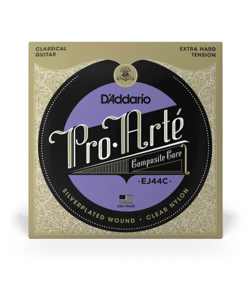 D'Addario EJ44C Pro-Arte, cuerdas de material compuesto para guitarra clásica, tensión extra dura