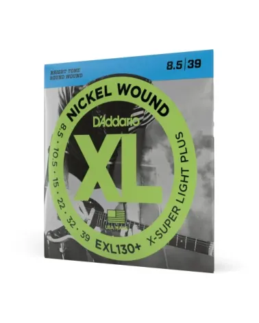 D'Addario EXL130+, cuerdas con entorchado en níquel para guitarra eléctrica, súper extra blandas plus, 8.5-39