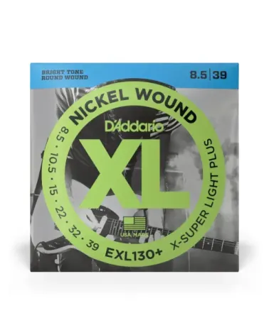 D'Addario EXL130+, cuerdas con entorchado en níquel para guitarra eléctrica, súper extra blandas plus, 8.5-39