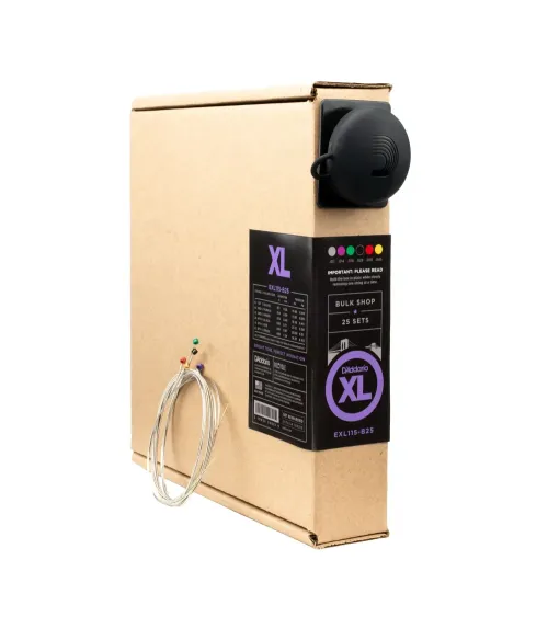 D'Addario EXL115-B25, cuerdas con entorchado en níquel para guitarra eléctrica, Blues-Jazz Rock, 11-49, 25 juegos