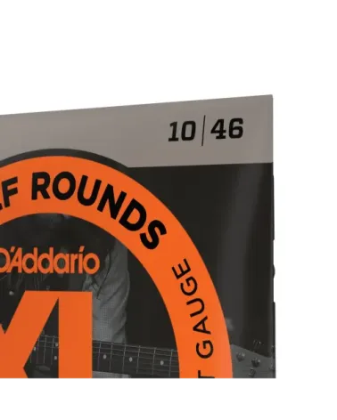 D'Addario EHR310 Half Round, cuerdas para guitarra eléctrica, regular blandas, 10-46