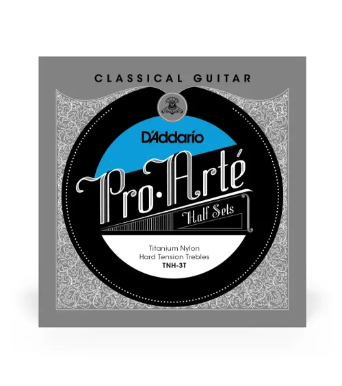 D’Addario TNH-3T Pro-Arté. Medio juego para guitarra clásica de nailon de titanio, tensión alta