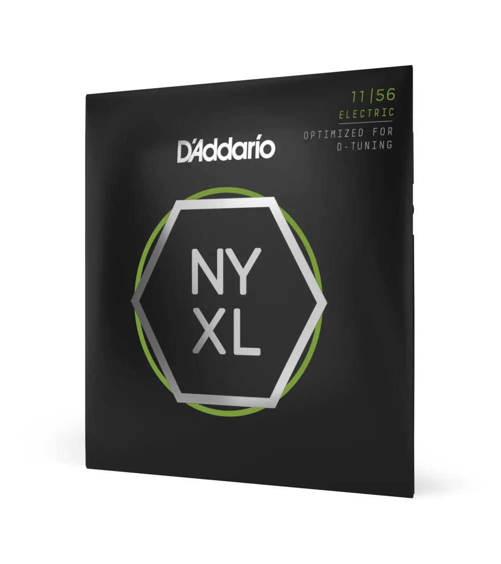 D'Addario NYXL1156. Cuerdas para guitarra eléctrica de entorchado de níquel, calibre medio agudas/extragrueso en graves, 11-56