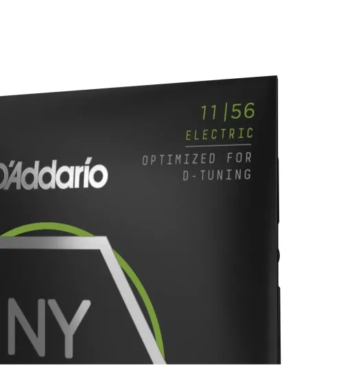 D'Addario NYXL1156. Cuerdas para guitarra eléctrica de entorchado de níquel, calibre medio agudas/extragrueso en graves, 11-56