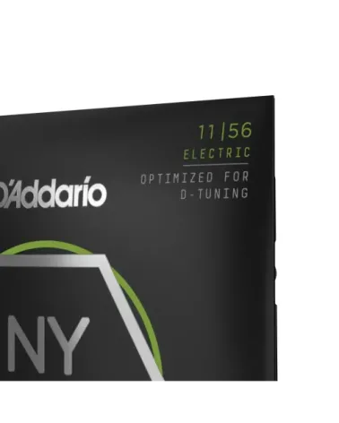 D'Addario NYXL1156. Cuerdas para guitarra eléctrica de entorchado de níquel, calibre medio agudas/extragrueso en graves, 11-56
