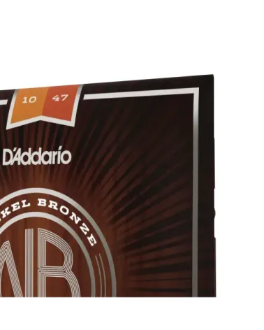 D'Addario NB1047 - Corde in nickel-bronzo per chitarra acustica, scalatura extra leggera, 10-47