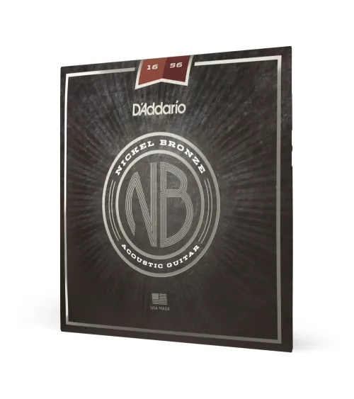 D'Addario NB1656 - Corde in nickel-bronzo per chitarra acustica resofonica, 16-56