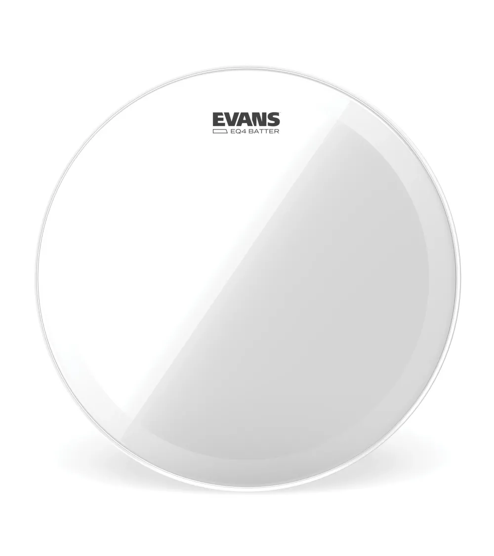 Parche transparente para bombo de 18 pulgadas (457 mm) EQ4 de EVANS. Parche transparente para bombo de 18 pulgadas (457 mm) EQ4 de EVANS.