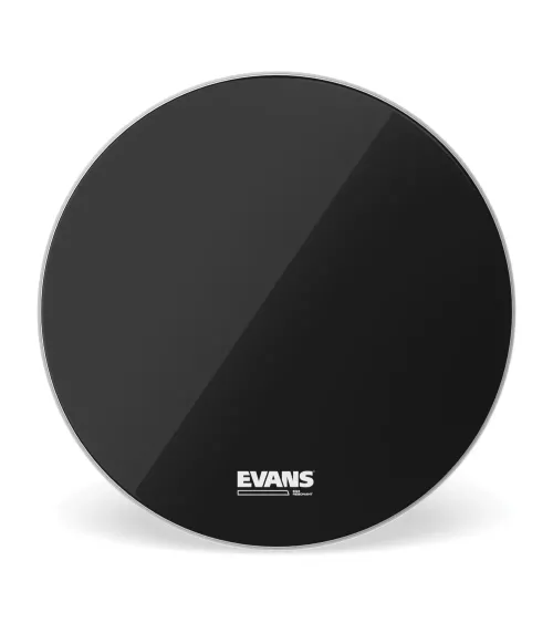 EVANS EQ3. Parche resonante de bombo negro, sin puerto, 26 pulgadas