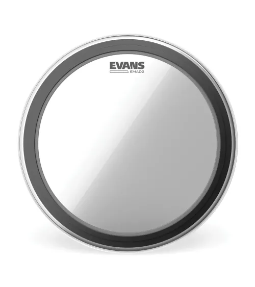 Parche hidráulico transparente para bombo de 24 pulgadas (610 mm) EMAD2 de EVANS.