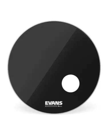 Parche resonante negro para bombo de 26 pulgadas (660 mm) EQ3 Resonant de EVANS.