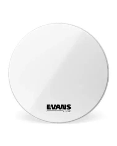 Parche blanco para bombo de marcha de 22 pulgadas (559 mm) MX2 de EVANS.