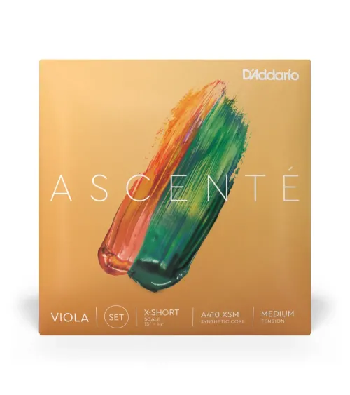 D’Addario Ascenté. Juego de cuerdas para viola, escala extracorta, tensión media
