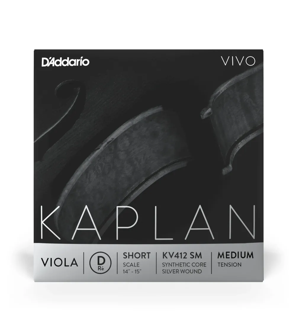 D’Addario Kaplan Vivo. Cuerda D para viola, escala corta, tensión media