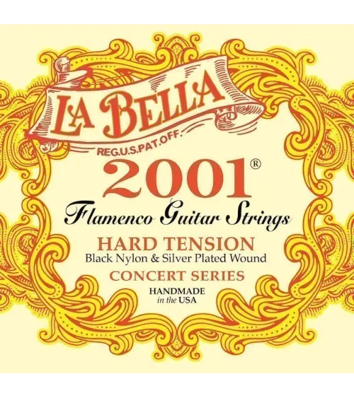 La Bella 2001 FLAMENCO – HARD TENSION Black nylon