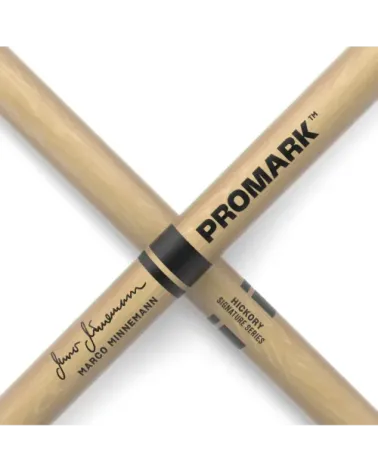 Baqueta de nogal americano con punta de madera 721 de ProMark, diseñada por Marco Minnemann.