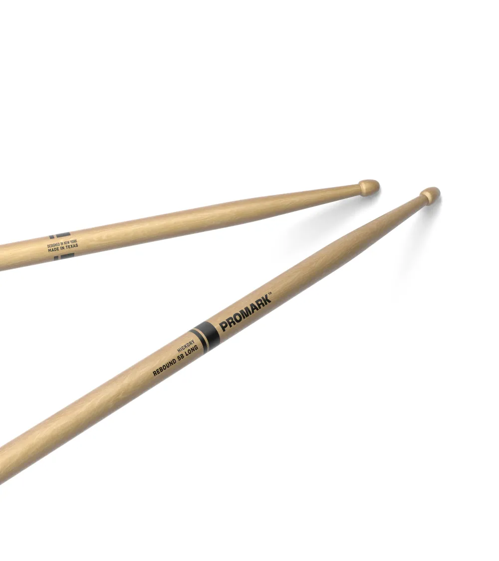 Baquetas ProMark Rebound 5B Long, Nogal americano con punta de bellota