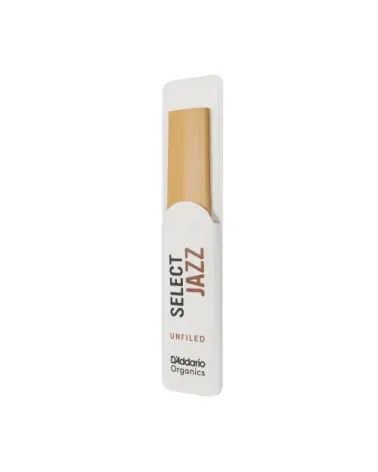 D'Addario Organic Select Jazz. Cañas sin limar para saxofón tenor, fuerza 2 dura, pack de 5