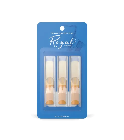 Cañas para saxo tenor Rico Royal, resistencia de 1.5, paquete de 3