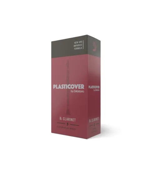 Cañas para clarinete en Si bemol Rico Plasticover, resistencia de 1.5, paquete de 5