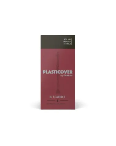 Cañas para clarinete en Si bemol Rico Plasticover, resistencia de 4.0, paquete de 5