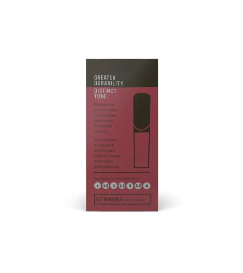 Cañas para clarinete en Si bemol Rico Plasticover, resistencia de 4.0, paquete de 5