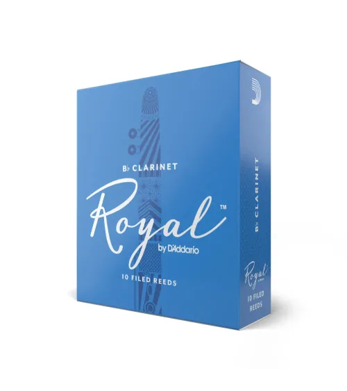 Cañas para clarinete en Si bemol Rico Royal, resistencia de 2.5, paquete de 10