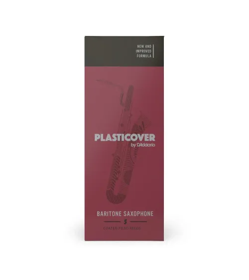 Cañas para saxo barítono Rico Plasticover, resistencia de 3.0, paquete de 5