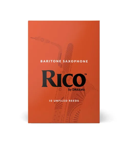 Cañas para saxo barítono Rico, resistencia de 3.0, paquete de 10