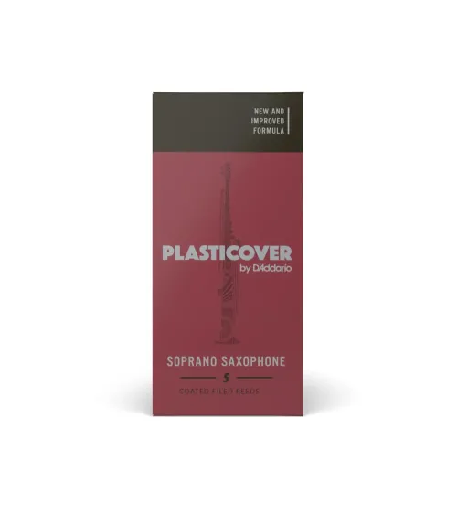 Cañas para saxo soprano Rico Plasticover, resistencia de 2.0, paquete de 5