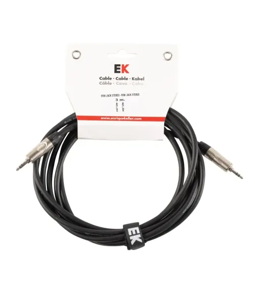 CABLE EK AUDIO MINI JACK STEREO - MINI JACK STEREO METÁLICO 3 M