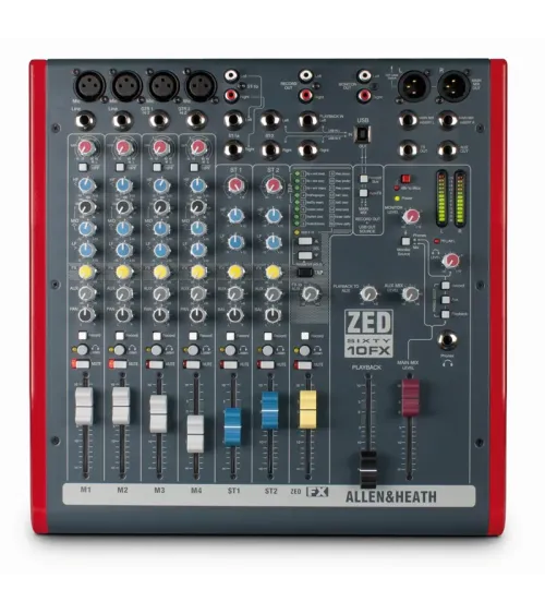 ALLEN-HEATH ZED60-10FX Mezclador 10 canales con USB y efectos para sonorización y grabación ALLEN-HEATH ZED60-10FX Mezclador 10 canales con USB y efectos para sonorización y grabación