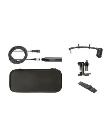 AUDIO-TECHNICA ATM350D Micrófono de condensador cardioide de pinza con soporte de montaje para bat