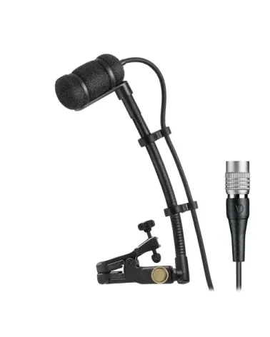 AUDIO-TECHNICA ATM350UcW Micrófono de condensador cardioide de pinza con soporte de montaje universa