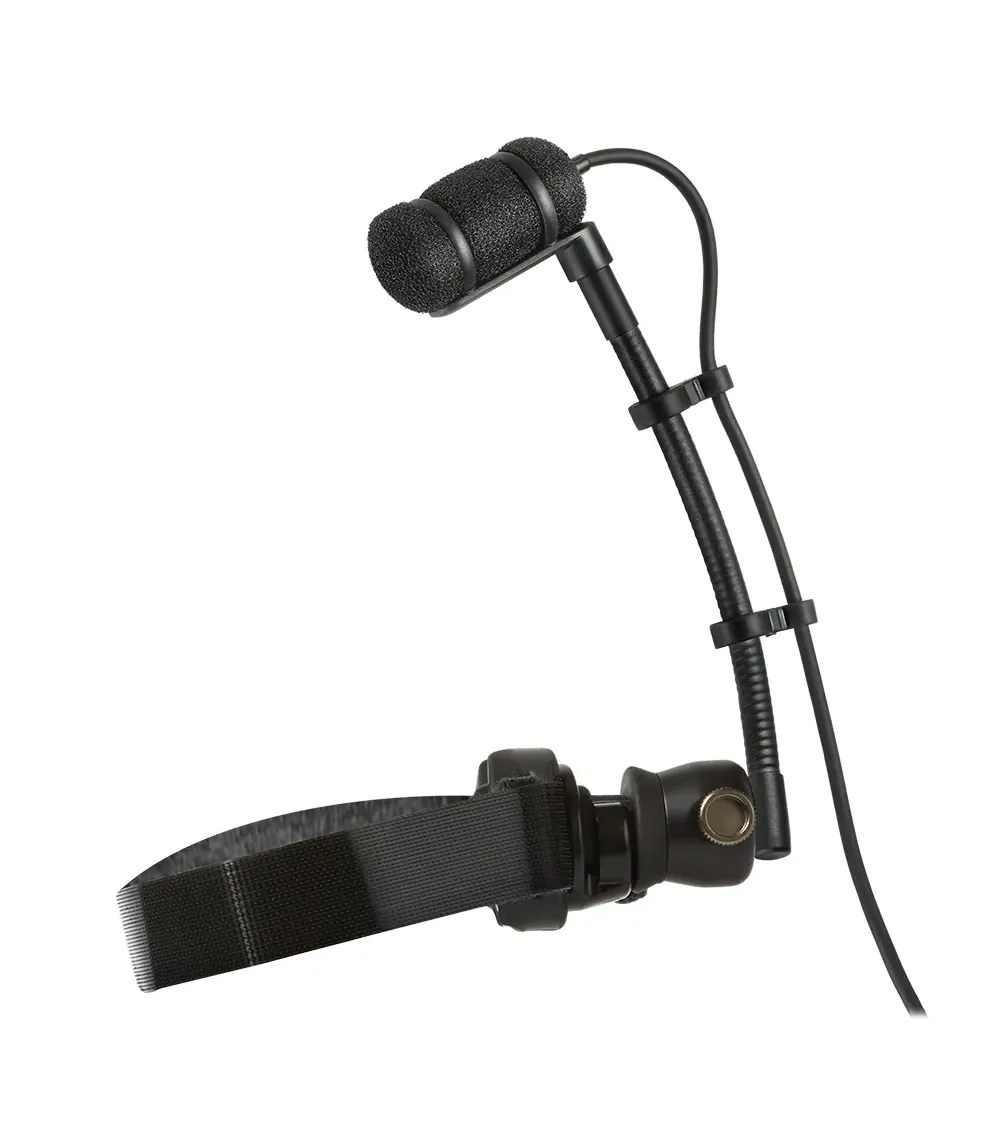 AUDIO-TECHNICA ATM350W Micrófono de condensador cardioide de pinza con soporte de montaje para ins