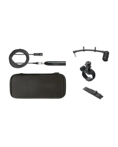 AUDIO-TECHNICA ATM350W Micrófono de condensador cardioide de pinza con soporte de montaje para ins