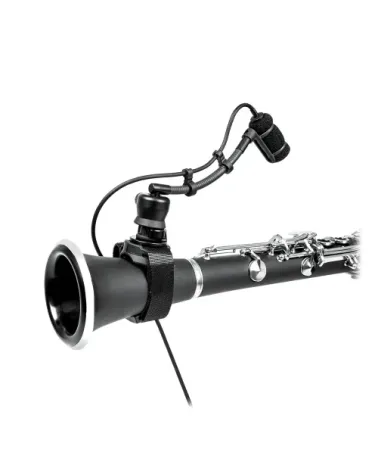 AUDIO-TECHNICA ATM350W Micrófono de condensador cardioide de pinza con soporte de montaje para ins
