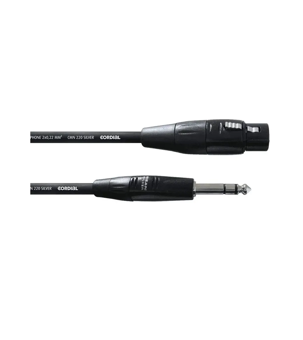 Cordial CIM 0,6 FV Cable Jack Macho Balanceado y XLR Hembra 0,6 Metros Cordial CIM 0,6 FV Cable Jack Macho Balanceado y XLR Hembra 0,6 Metros