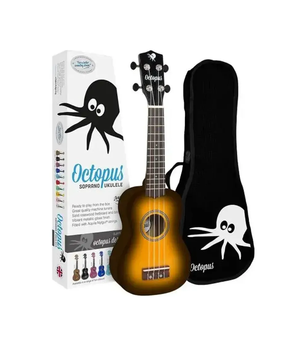 Octopus Ukelele Soprano Violin Burst UK200-OVB