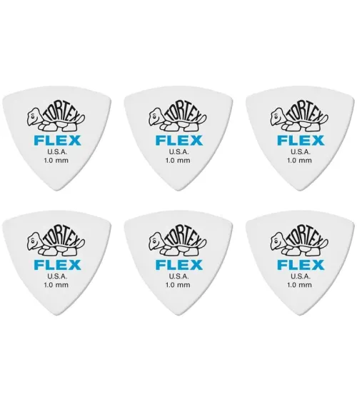 Dunlop 456P10 Tortex Flex Triangle 1,00 mm – Pack 6 Púas