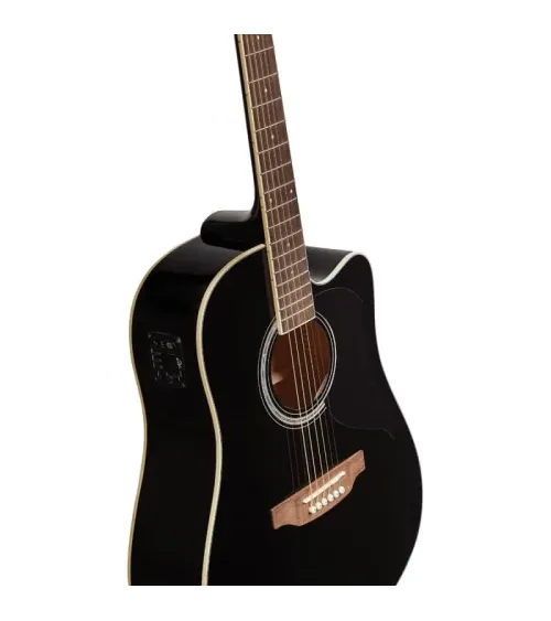 Eko Ranger 6 CW EQ BLK Guitarra Acústica Electrificada Dreadnought