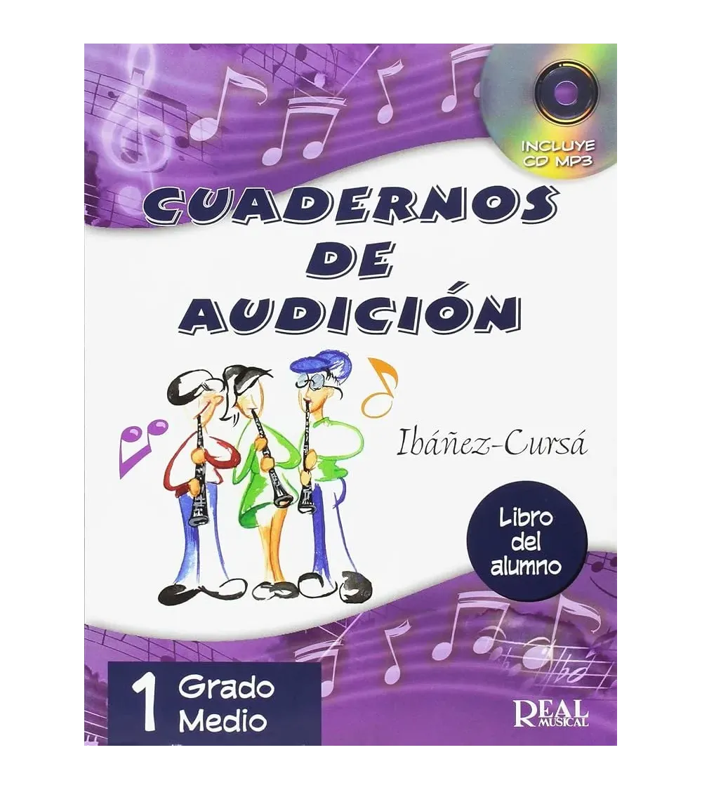 Portada Cuadernos de Audición 1 Grado Medio Alumno CD MP3
