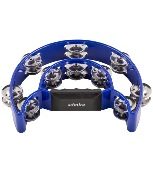 Jinbao TW20BL Pandereta de media luna doble azul