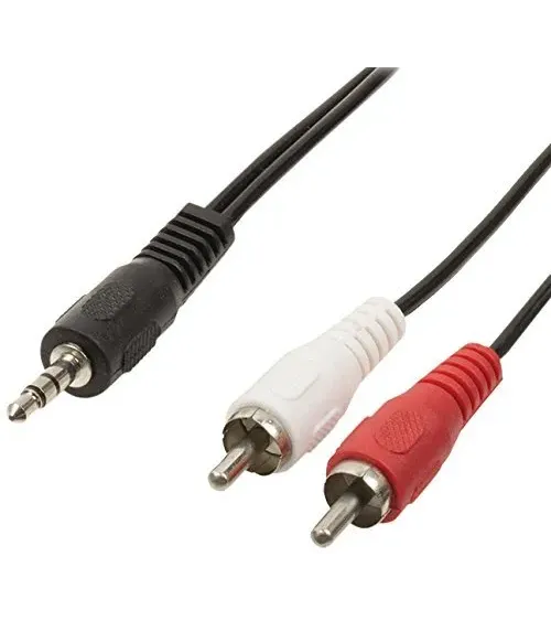 CABLE 3.5mm stereo 2RCA a jack macho 1.5m