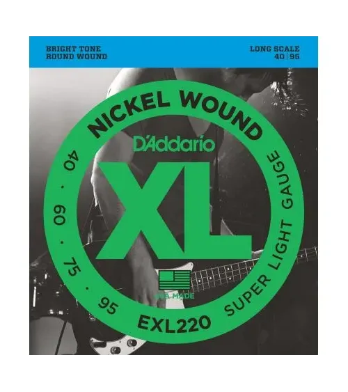 DADDARIO EXL220 XL NICKEL WOUND SUPER LIGHT [40-95]