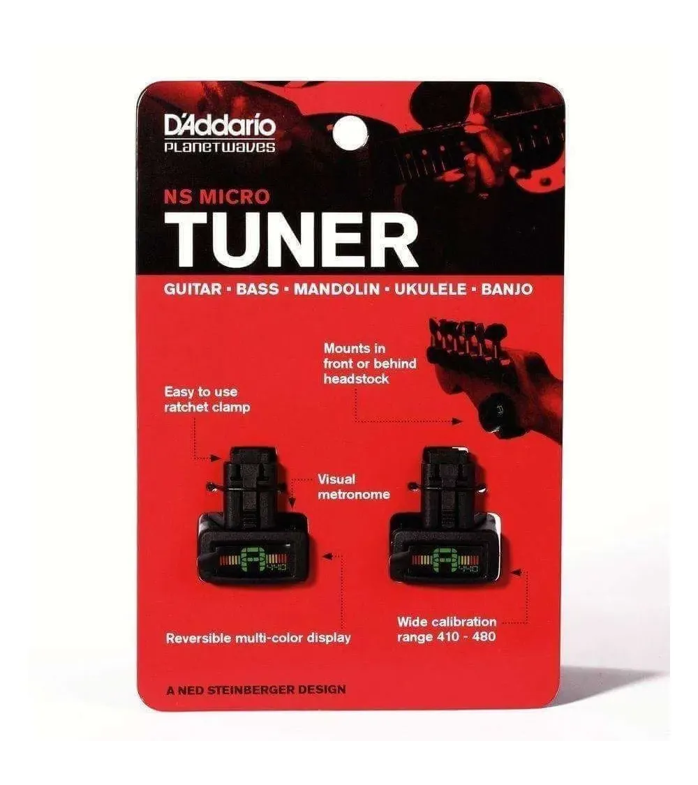 Planet Waves PW-CT-12 Micro Headstock Tuner, Micro Afinador de Pinza Pack 2