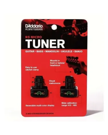 Planet Waves PW-CT-12 Micro Headstock Tuner, Micro Afinador de Pinza Pack 2