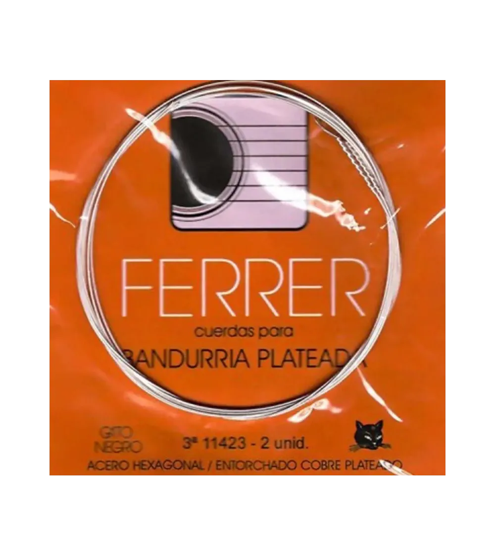 Ferrer 3º 11423 doble para bandurria plateada cuerda suelta