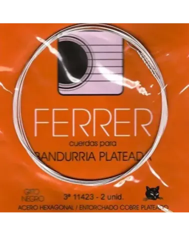 Ferrer 3º 11423 doble para bandurria plateada cuerda suelta