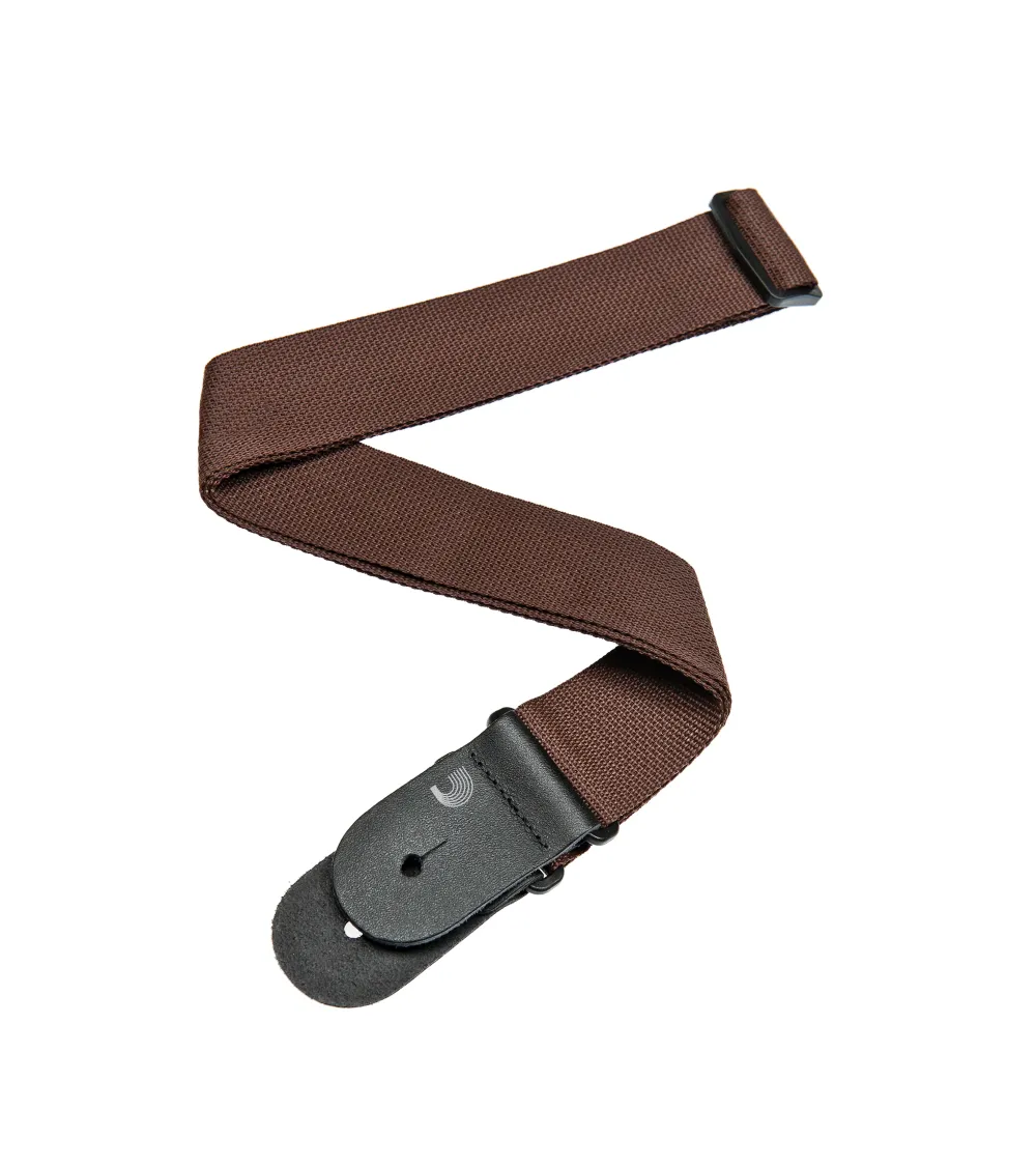 Correa D'Addario de polipropileno para guitarra, color marrón.
